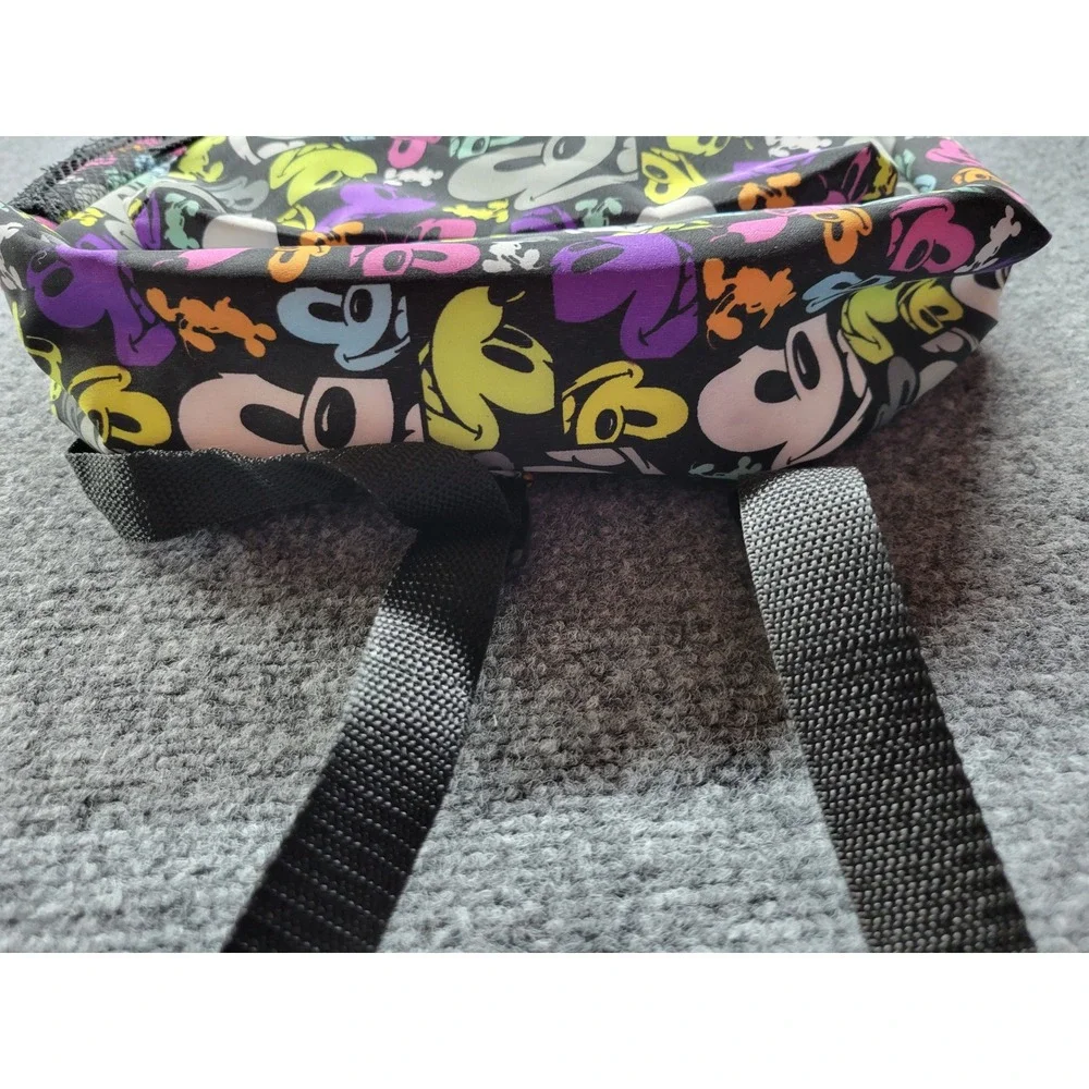 Disney Parks Mickey Mouse Neon Pop Art Backpack Black Multicolor RN 84167